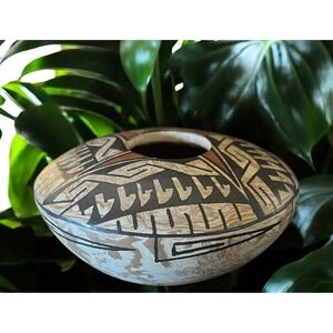 Mata Ortiz Pottery Elena Mora Handcrafted Paquime Seed Pot Art Mexico Clay Art‎